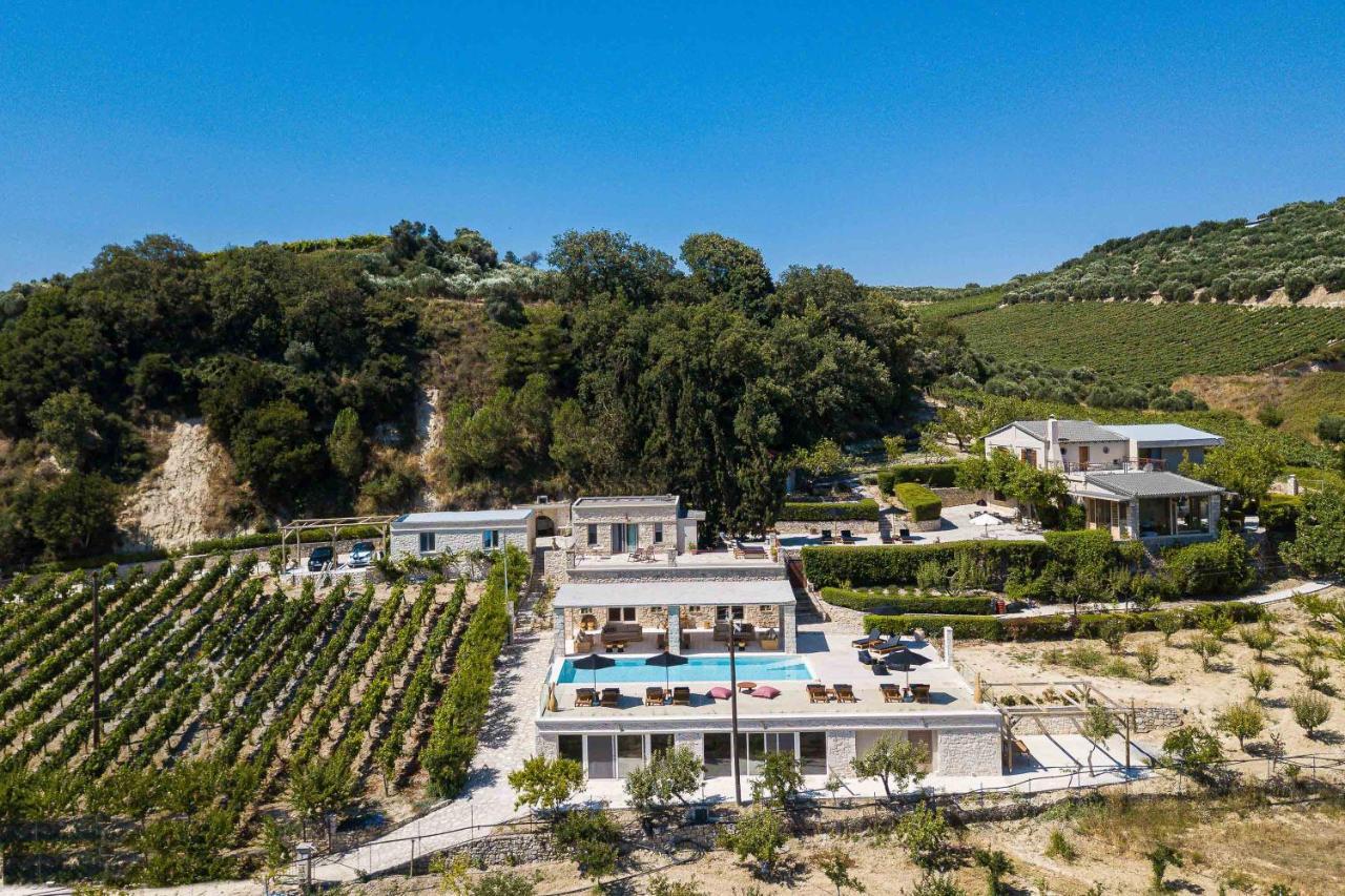 Villa Mantilari Wine Estate 7 Apartments 2 Private Pools 1 Heated Tennis Court Fitness Center Archanes Exterior foto